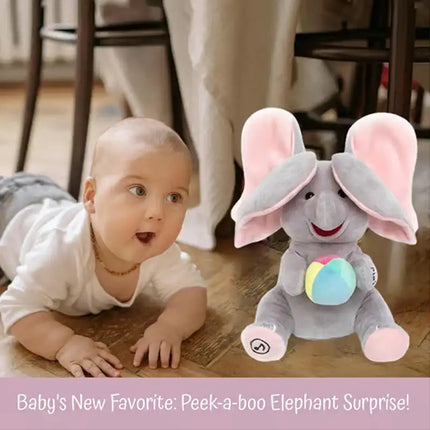 Animated Elephant Toys Plush Singing Elephant with Ears Moving Electric Plush Toy Cute Elephant Stuffed Animal Toy for Baby Gift