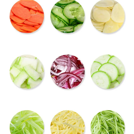 Commercial Fully Automatic Vegetable Cutting Machine Artifact Meat Slicer Grinder Home Appliance Electric Cheese Grater Cutter