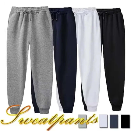 Men No Printed Long Pants Autumn Winter Women Loose Fashion Outdoor Fitness Jogging Drawstring Sweatpants Daily Casual Pants