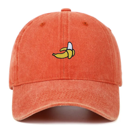 Banana Embroidered Baseball Hats for Men and Women Outdoor Sunshade Duck Tongue Hats Outdoor Travel