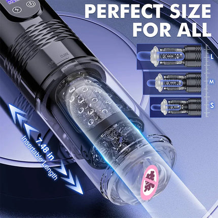Mens Automatic Telescopic Masturbator Cup Realistic Vagina Penis Pump Stimulator Pocket Pussy Dicks Massager Adult Male Sex Toy