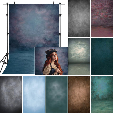 Abstract Texture Adult Portrait Photography Backdrop Gradient Blue Gray Baby Maternity Portrait Master Professional Backgrounds
