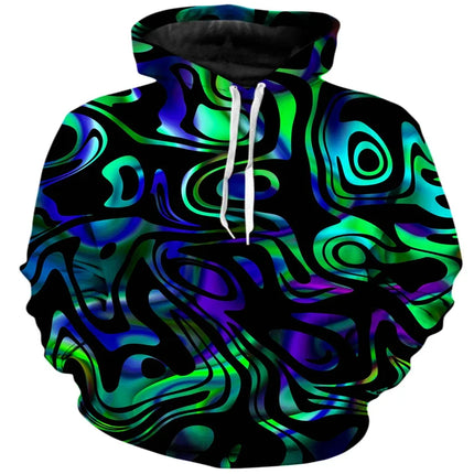Colorful 3d Graphic Hooded Sweatshirts Casual Hoodies Male Printing Pullovers Long Sleeve Sportwear Autumn New Fashion Tops