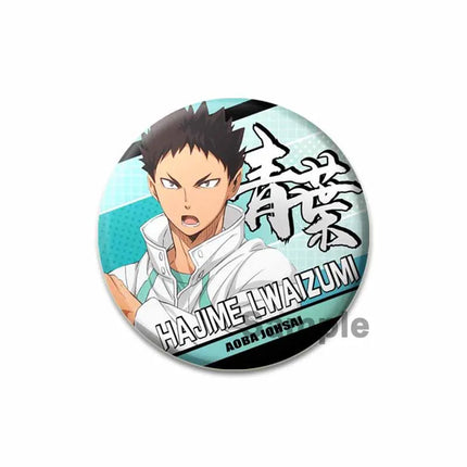 32/44/58mm Anime Haikyuu Snap-in Button Pins Figure Icon Badge  Round Handmade Brooches Breastpin for Backpack Clothes