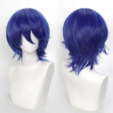 Cospaly Wigs Unisex Anime Wig 12cm/ 4.7 Inch Short Hair Wig Universal Costume Synthetic Wig with Bangs + Cap,for Party Festivals