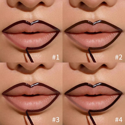 Lip Liner With Peel Off Lip Stain Tattoo Long Lasting Waterproof Transfer Proof Smudge Proof Matte Finish Lip Cosmetic Pencil
