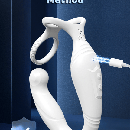 Male Sex Toys Rotating Anal Vibrator Prostate Massager Dual Penis Ring Cock Rings Anal Butt Plug Vibrators Anal Toys for Men 18+