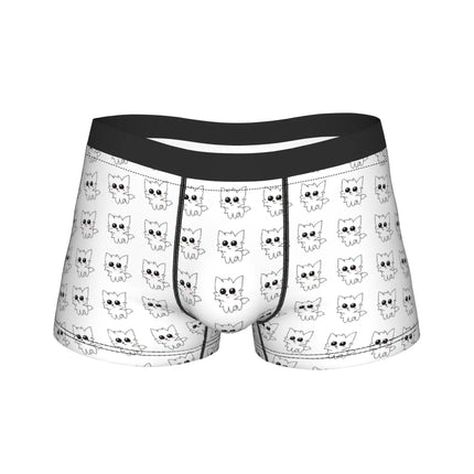 Men Boykisser Silly Cat Boxer Briefs Shorts Panties Soft Underwear Cartoon Furry Male Funny Plus Size Underpants