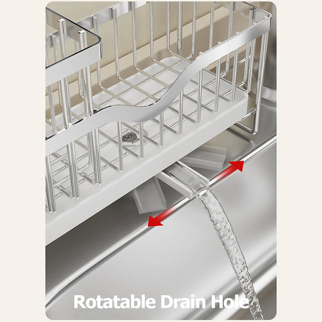 Kitchen Stainless Steel Sink Drain Rack Sponge Storage Holder Soap Drainer Towel Rack Shelf Organizer Kitchen Accessories Faucet