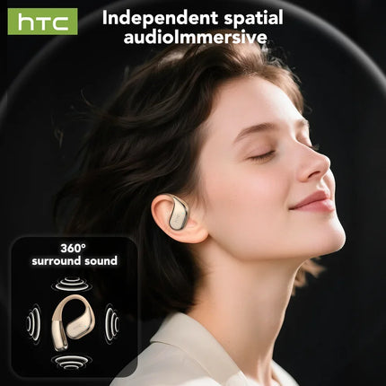 HTC NE39 Bluetooth Earphones AI Translator Earbuds OWS Sport Wireless Headphones Comfortable Earhooks Ultra-long battery life