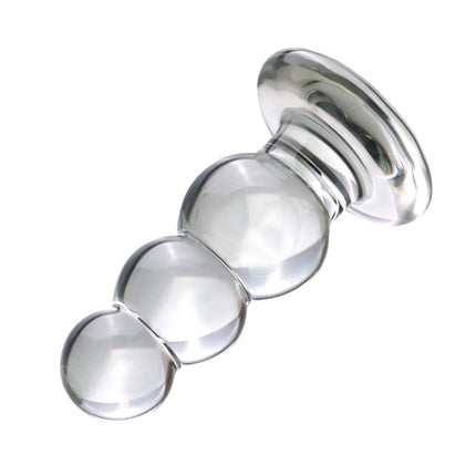 VaHppy Transparent Glass Anal Plug Dilation Training 3/4/5 Beads Diameter 3.5-4.5cm 10-18cm Masturbator for Women Girls Chassis