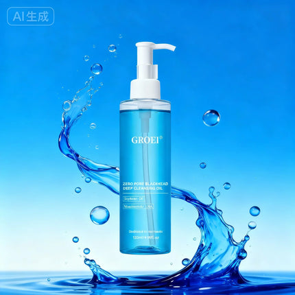 GROEI Cleansing Oil, Gentle Deep Cleansing, 3-in-1 for Eyes/Lips/Face, Skin-Nourishing Non-Comedogenic