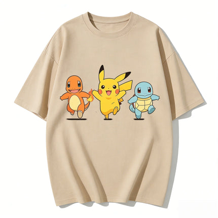 2026 Pokemon T-shirt Pure Cotton Casual T-shirt Round Neck T-shirt Short Sleeve Clothing Summer Sports Casual Short Sleeve Top