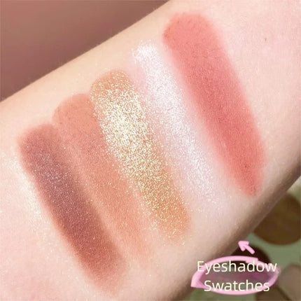 Pearl Matte Waterproof Eye Shadow Palette Blush Glitter Highlighter All In One Embossed Angel Face Contour Makeup Collection