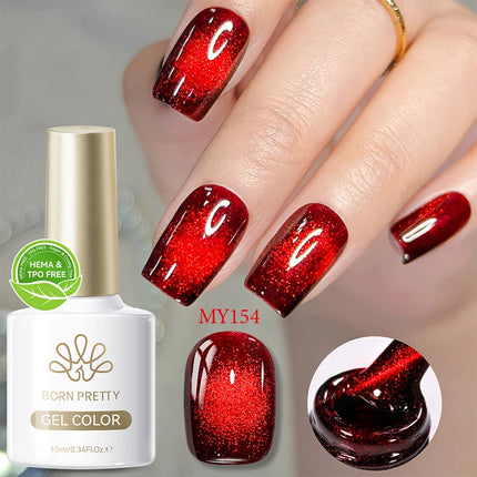 BORN PRETTY 10ml Brown Purple Black Red Cat Magnetic Gel Polish Manicure Soak Off UV Gel Nail Art Varnish Autunm Winter Nails