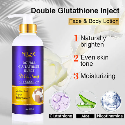 AILKE Glutathione 5-in-1 Women Skin Care Kit, With Body Lotion,  Serum, Dark Spot Removal Cream, Body Cream, Brightening Soap