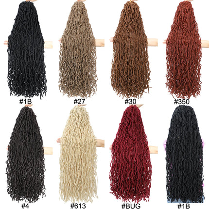 36 inch New Soft Locs Crochet Hair 18 24 inch Faux Locs Braids for Butterfly Dreadlocks Crochet Braid Hair Synthetic Locs Hair