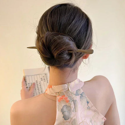 Vintage Wood Hair Sticks for Women 집게핀 Hair Accessories Chinese Style Hairwear Hairpins Jewelry Украшения Для Волос 비녀