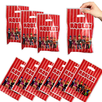 Roblox Birthday Party Supplies Kit with Decoration Favors Toys Tableware Gift Bag Paper Products And Balloons for Christmas Cele