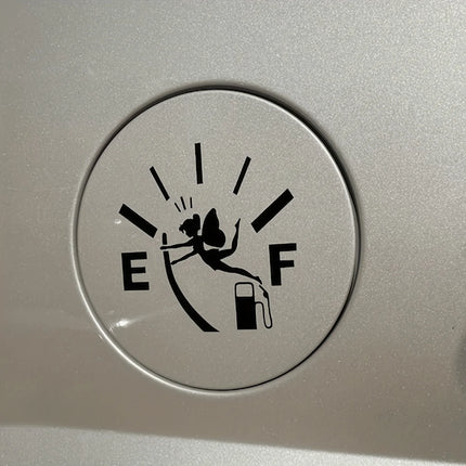 Car fuel tank cap sticker fairy cute fuel explosion gauge sticker insufficient fuel level female driver fuel tank cap sticker