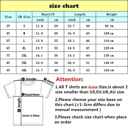 Summer Boys T-shirt Cotton Short Sleeve Kids Girls Tops Cartoon Graphic T Shirts Kids Clothes Casual Fashion Kids Tops