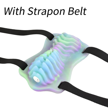 SHAZ Unisex Wireless Vibrator with Clitoral Stimulation Luminous Strap-On Sex Grinder Hump Friction Adult Toy for Couples 18+
