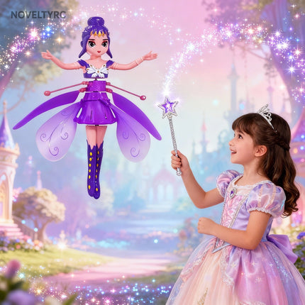 Rotating Luminous Princess Helicopter Doll Dancing Airplane Gesture Induction Luminous Flying Toy Christmas Gift Holiday Gift