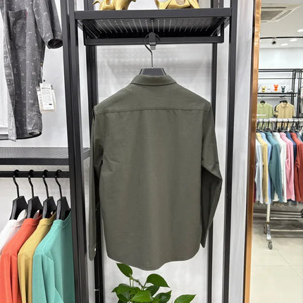 100% Cotton Corduroy Shirt - Green Long Sleeve M-4XL - Spring Autumn Slim Fit Candy Color Collection