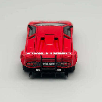 MINIGT 1:64 Lamborghini Countach LB-WORKS Red MGT Alloy Car Model 1100