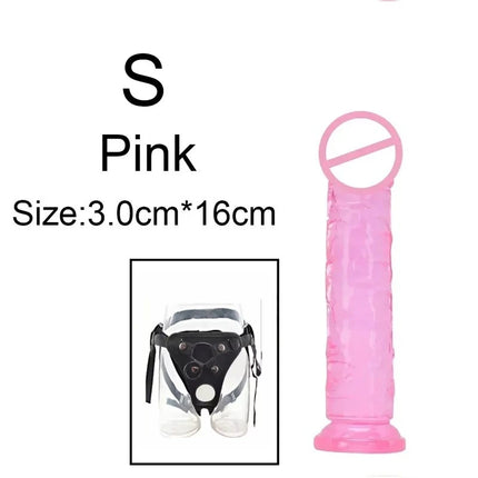 Wearable Strat on Penis Pants 6 Sizes Butt Plug Big Soft  Dildos Vaginal Masturbators Penis Suction Cup Dick Sex Toys for Women