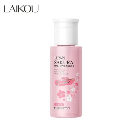 Japanese Sakura Infused Makeup Remover 100ml Deep Cleansing Water Cherry Blossom Extract Pore Refiner Soothing Moisturizing