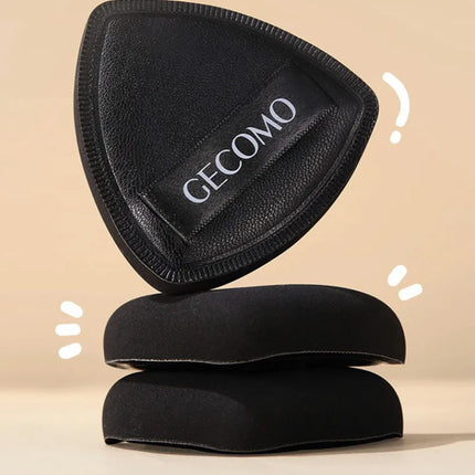 Black Air Cushion Foundation Puff High Elastic Soft Makeup Blender Applicator Sponge Wet Dry Dual Use And Storage Box