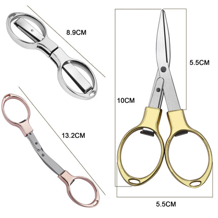 Folding Scissors Pocket Travel Small Crafts Sharp Blade Emergency Mini Foldable Travel Embroidery Scissor Thread Tailor Scissors