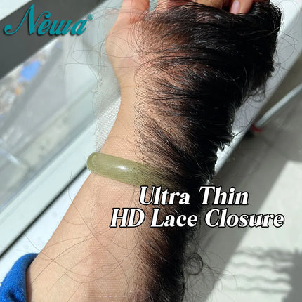 Newa Hair 6x6 HD Lace Closure Pre Plucked 100 Human Hair Deep Parting Skinlike Real HD 13X4 13X6 Frontal Closure 9X6/7X5 HD Lace
