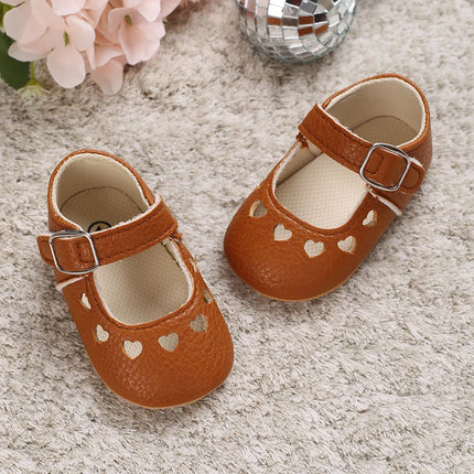 Breathable Newborn Baby Shoes Baby Boy Girl Shoes Girl Classic Bowknot Rubber Sole Anti-slip PU  Toddler Shoes First Walker