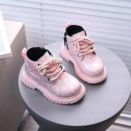 Winter Girls New Short Boots Children British Style Soft Sole Lightweight Boots Ankle-high Unisex Boys Shoes Size 21-30