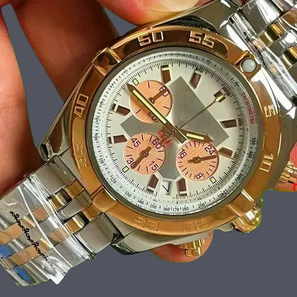 2026A111.44mm high-quality men's luxury quartz movement watch, chronograph, date watch, stainless steel men's watch