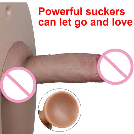 Real Men Skin Dildos Soft Silicone Suction Cup Big Huge Cock Male Artificial Penis Cheap Adult 18 Vagina Anal Sex Toys For Women