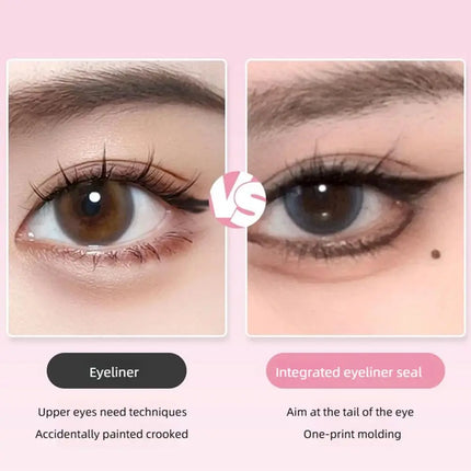 Integrated Eyeliner Stamp Dual-Head Rotatable Precise Outline Seal Lasting Waterproof Fast Drying Liquid Eye Liner Pen