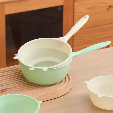 Rice Sieve Plastic Colander Kitchen Drain Basket With Long Handles Rice Bowl Strainer Strainer Basket Sink Drain Kitchen Tools