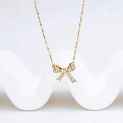 Romantic Lovely White Bowknot Rings Female Girls Exquisite Jewelry Ring with Shiny Bow Tie Zircon for Party Dating Lovers Gifts