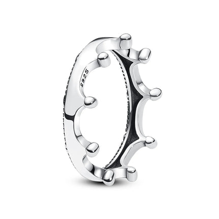 Original 925 Sterling Silver Ring Love Heart Pave CZ Crystal Stackable Rings For Women Wedding Engagement Birthday Gift Jewelry
