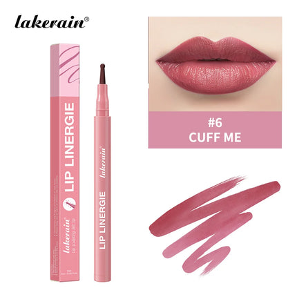 Lakerain Lip Liner Pencil Ballpoint Felt Tip Transfer-proof Lip Liner Stain Smudge-proof Waterproof Lip Liners Natural Makeup