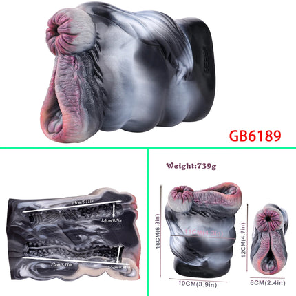 GEEBA Fantasy Creature Hip Design Male Masturbator Realistic Texture Pocket Pussy Adult Onahole Soft Silicone Sex Toys For Men