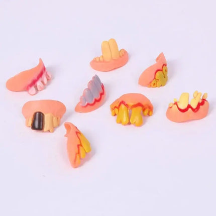 Practical Jokes Denture Gags Funny Dentures 10 Style Rubber Ugly Teeth Scary Trick Fake Denture Teeth Household Theme Party