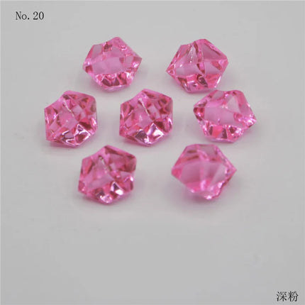 100Pcs Acrylic Stones Crystal Ice Cubes Decor Vase Filler Pebble Aquarium Fish Tank Accessories DIYJewelry Decoration 6*9mm