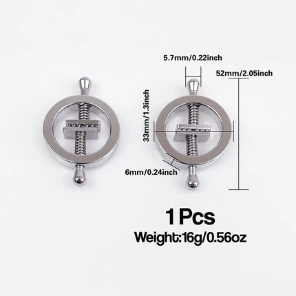 BDSM 1 Pair Metal Nipple Clamps Adjustable Breast Spring Clamps Bondage Sex Slaves Nipple clips Adult Sex Toys For Woman