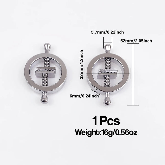 BDSM 1 Pair Metal Nipple Clamps Adjustable Breast Spring Clamps Bondage Sex Slaves Nipple clips Adult Sex Toys For Woman