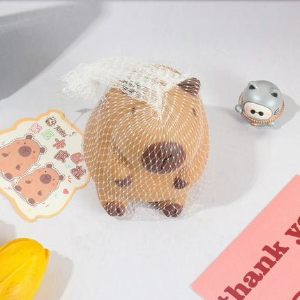 1PCS Cute Capybara Squishy Stress Relief Toy Cute Cartoon Animal Squeeze Fidget Toys,  Playing Funny Dolls Birthday Gift