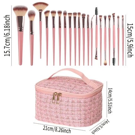Pink Makeup Kit 20/40pcs with Brush Set, Makeup Sponge, Travel Bag | 2025 Viral Cosmetic Tools Collection